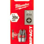 Blister pz.2 inserti PH3 (MILWAUKEE)