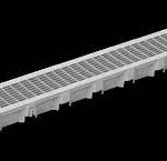 CANALA PP BIANCA + GRIGLIA  BIANCA CM.3,5X10X100  (DAKOTA)