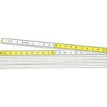 DOPPIO METRO IN LEGNO BIANCO/GIALLO (METRICA)