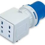 ADATTATORE SPINA INDUSTRIALE - 2 PRESE 16A 230V IP20