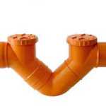 SIFONE FIRENZE ORIZZONTALE 2 TAPPI ARANCIO MM. 160