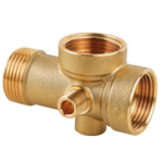 RACCORDO 5VIE OTTONE GIALLO 90MM