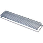 GRIGLIA ZINCATA CON TELAIO IN FERRO CM.20X100