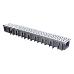CANALA PP GRIGIO E GRIGLIA PP GRIGIO CM. 20X100X15