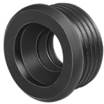 MORSETTO GOMMA NERA MM. 46 X 40