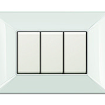 "EASY" PLACCA COPRIMURO 3 MODULI BIANCO "EASY" (EC)