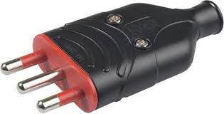 SPINA MOBILE GOMMA 16A 2P+T 25 0V ANTISCHIACCIAMENTO NERO