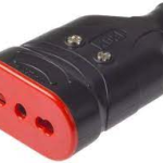 PRESA MOBILE GOMMA 10/16 2P+T 250V ANTISCHIACCIAMENTO NERO