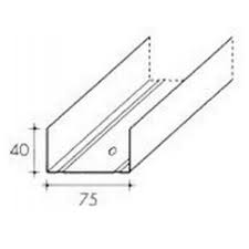 METALFRAME GRIGIO     - GUIDA 75   DA M. 3,00
