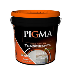 PIGMA ARANCIO TRASPIRANTE EXTRA WHITE Idropittura traspirante per interni BIANCO Lt. 2,5