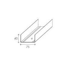METALFRAME GRIGIO     - GUIDA 75   DA METRI 4,00 ***ARTICOLO NON DISPONIBILE A MAGAZZINO***
