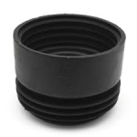 PROLUNGA WC DIRITTA GOMMA NERA  PER SCARICO 100/110
