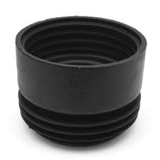PROLUNGA WC DIRITTA GOMMA NERA  PER SCARICO 100/110