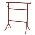 CAVALLETTO DA MURATORE SINGOLO VERNICIATO ROSSO H. 110/180