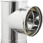 RACCORDO A T 90° D/P 80/100 INOX-INOX