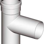 RACCORDO A T ALLUMINIO BIANCO D. 80