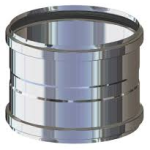 MANICOTTO ACCIAIO INOX  D. 130 UNIV. M/M
