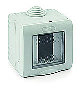 "EASY" CONTENITORE DA PARETE PER 1 APPARECCHIO CON COPERCHIO (EC)