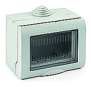 "EASY" CONTENITORE DA PARETE PER 3 APPARECCHI CON COPERCHIO (EC)