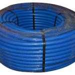 TUBO CORRUGATO D.25 ROTOLO   50M (EC) BLU