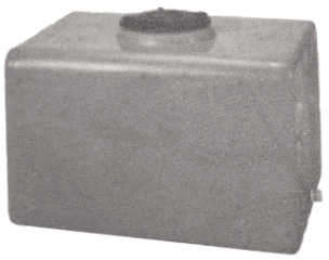 RB400 - SERBATOIO RETTANGOLARE BASSO GRIGIO 400 LT (SIMPOL)