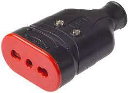 PRESA MOBILE GOMMA 10/16 2P+T 250V ANTISCHIACCIAMENTO NERO