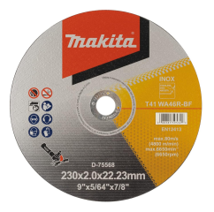 DISCO TAGLIO FERRO E INOX MM. 230 X 2,0 (MAKITA)